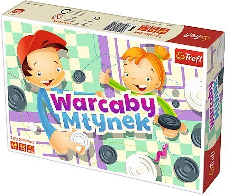 Trefl Gra Warcaby/Młynek ilustrowany