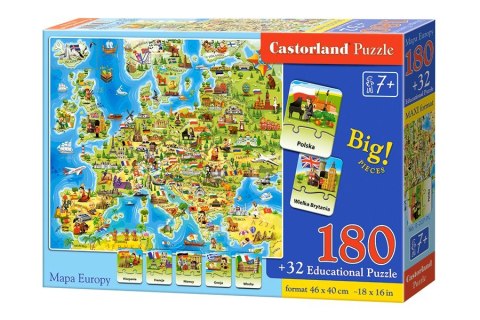 Castor Puzzle 180 elementów Mapa Europy