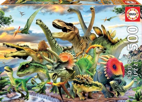 Educa Puzzle 500 elementów Dinozaury