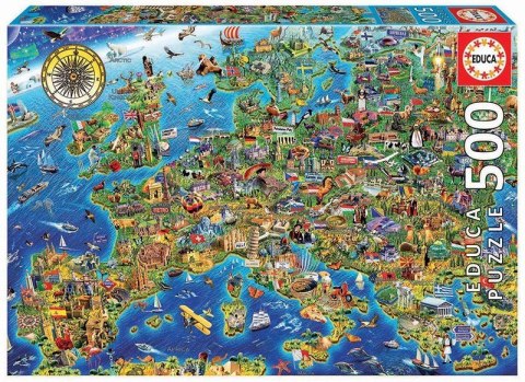 Educa Puzzle 500 elementów Mapa Europy