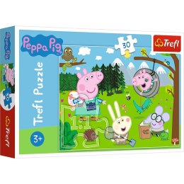 Trefl Puzzle 30 elementów - Świnka Peppa, Leśna wyprawa