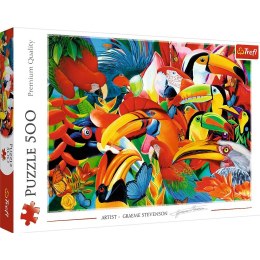 Trefl Puzzle 500 elementów - Kolorowe ptaki