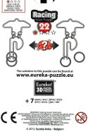 EUREKA 3D Gra Łamigłówka druciana Racing nr 22