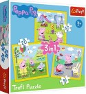 Trefl Puzzle 3w1 - Świnka Peppa - Wesoły dzień Peppy