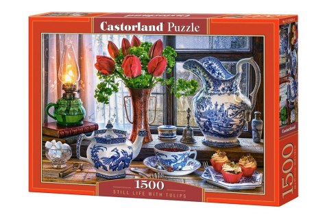 Castor Puzzle 1500 elementów - Martwa natura z tulipnami