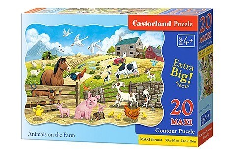 Castor Puzzle 20 elementów MAXI Zwierzęta na farmie