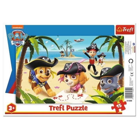 Trefl Puzzle 15 Ramkowe Przyjaciele z Psiego Patrolu