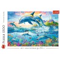 Trefl Puzzle 1500 elementów Rodzina delfinów