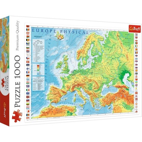 Trefl Puzzle 1000 elementów Mapa fizyczna Europy