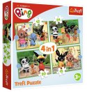 Trefl Puzzle 4w1 Wesoły Dzień Binga