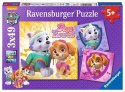 Ravensburger Polska Puzzle 3x49 elementów Psi Patrol Everest i Skye