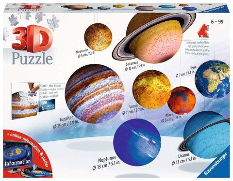 Ravensburger Polska Puzzle 522 elementy 3D Układ Planetarny