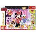 Trefl Puzzle 100 elementów Glitter Minnie i błyskotki