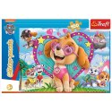 Trefl Puzzle 100 elementów Glitter W blasku Skye Psi Patrol