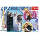 Trefl Puzzle 100 elementów Glitter W blasku miłości Frozen 2