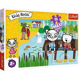 Trefl Puzzle 15 elementów Maxi Kicia Kocia nad jeziorem