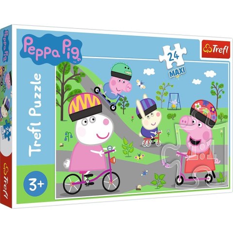 Trefl Puzzle 24 elementy Maxi Aktywny dzień Świnka Peppa