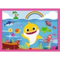 Trefl Puzzle 4w1 Rodzina rekinów Baby Shark