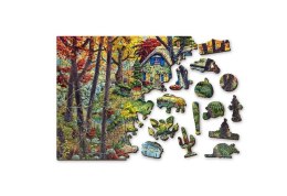 Wooden City Puzzle drewniane 3D Domek w lesie A cottage in the woods XL