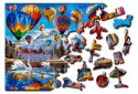 Wooden City Puzzle drewniane 3D Podróż balonem Peaceful Travelling M