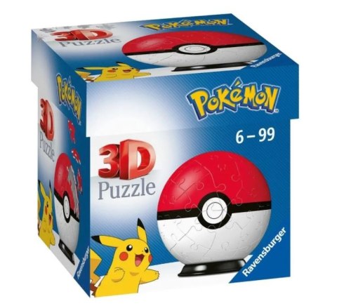 Ravensburger Polska Puzzle 54 elementy 3D Kula, Pokemon czerwona