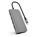 HyperDrive Stacja dokująca Hyper POWER 9-in-1 USB- C HUB, Gigabit Ethernet, 4K HDMI, MicroSD, 3x USB-A, USB-C PD 60W, AudioJack Szara