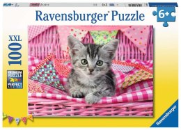 Ravensburger Polska Puzzle 100 elementów XXL Słodki kotek