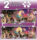 Educa Puzzle 2 x 100 elementów Bajkowa kraina (panorama)