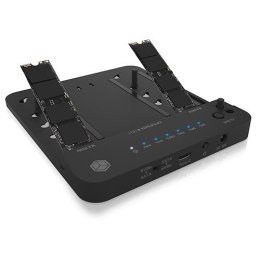 IcyBox Stacja dokująca/klonująca IB-2915MSCL-C31 M.2 dla M.2 0NVMe i SATA 2,5/3,5 SSD/HDD