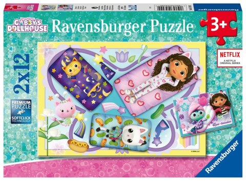 Ravensburger Polska Puzzle 2x12 elementów Koci Domek Gabi