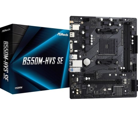 ASRock Płyta główna B550M-HVS SE AM4 2DDR4 HDMI/D-SUB M.2 mATX