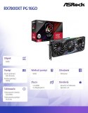 ASRock Karta graficzna RX 7800 XT PHANTOM GAMI IN OC 16G GDDR6 256bit