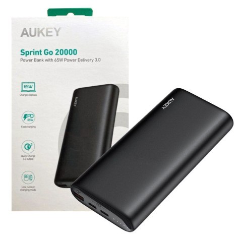 AUKEY PB-Y37 Power Bank | 20000mAh | 65W | 3xUSB | PD 3.0 QC 3.0 LED