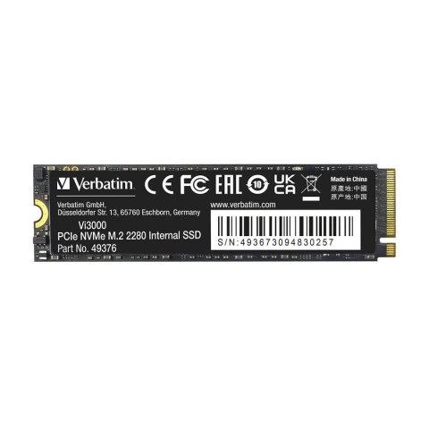 Dysk SSD Verbatim VI300 256GB M.2 PCIe Gen3 NVME 2280 (3300/1500 MB/s)