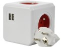 Przedłużacz allocacoc PowerCube Extended USB 2402RD/FREUPC (1,5m; kolor czerwony)