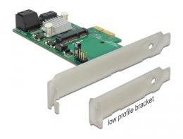 Delock Karta PCI Express Hybrydowa 3 x wewnętrzne SATA 6 Gb/s + 1 x wewnętrzne mSATA