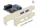 Delock Karta PCI express USB 3.0 2PORT+1X