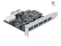 Delock Karta PCI express USB 3.0 5PORT+2X