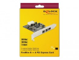 Delock Karta PCI express firewire 2X1394B+