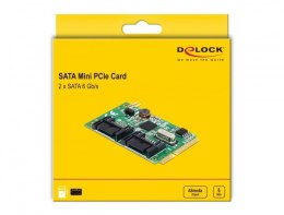 Delock Karta mini PCIE2 X SATA 6GB/S DELOC