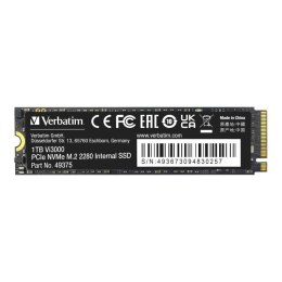 Dysk SSD Verbatim VI300 1TB M.2 PCIe Gen3 NVME 2280 (3300/3000 MB/s)