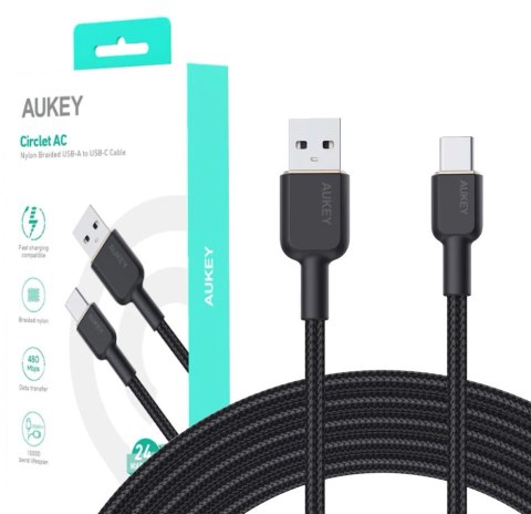 AUKEY CB-NAC2 KABEL USB-C QC PD 1.8M 3A 60W NYLON