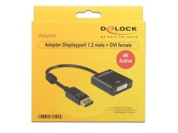 Delock Adapter DisplayPort (M) 1.2->DVI(24+5)(F) 4K Active