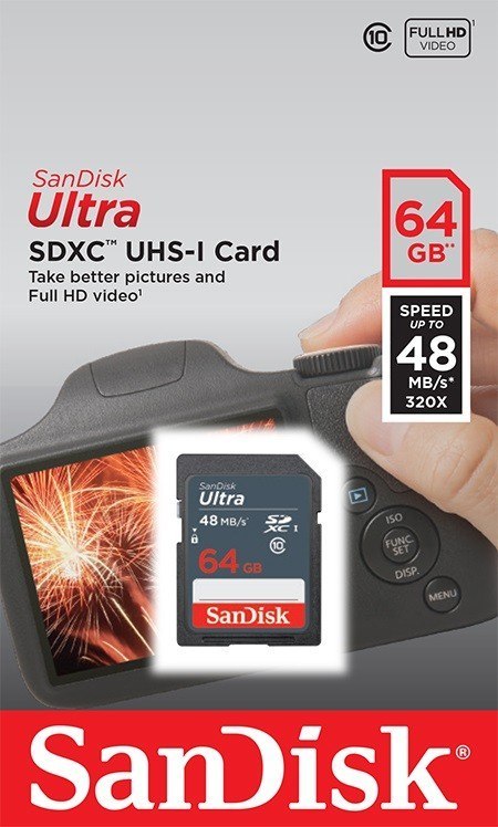 SanDisk Ultra SDXC 64GB 48MB/s UHS-I Class 10