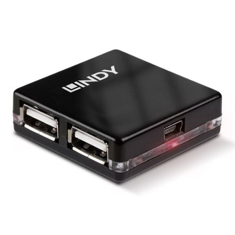 Hub USB 2.0 LINDY 4-portowy MiniUSB-B 4xUSB-A