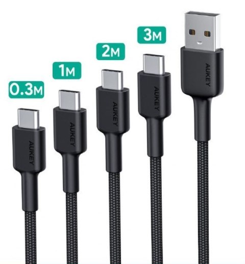 AUKEY CB-CMD39 ZESTAW 4 SZT. KABLI USB-C 3A 60W