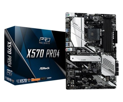 Płyta ASRock X570 Pro4 AMD X570/DDR4/SATA3/M.2/USB3.1/PCIe4.0/AM4/ATX