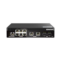 Switch zarządzalny QNAP QSW-M2106PR-2S2T 6x 2,5GbE 2x 10GbE 2x SFP+ PoE++ 90W