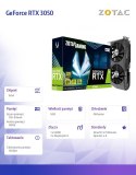 ZOTAC Karta graficzna GeForce RTX 3050 ECO 8GB GDDR6 128bit 3DP/HDMI