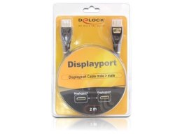 Delock Kabel DISPLAYPORT M-> DISPLAYPORT M 2M GOLD